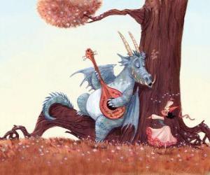 Puzzle Dragon τραγουδήσει ένα τραγούδι για την πριγκίπισσα